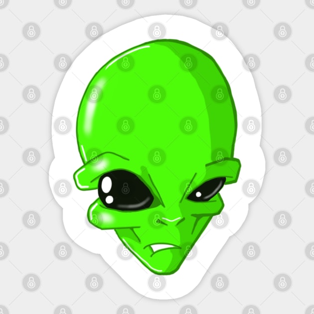 Alien green Sticker by TheEndDesign